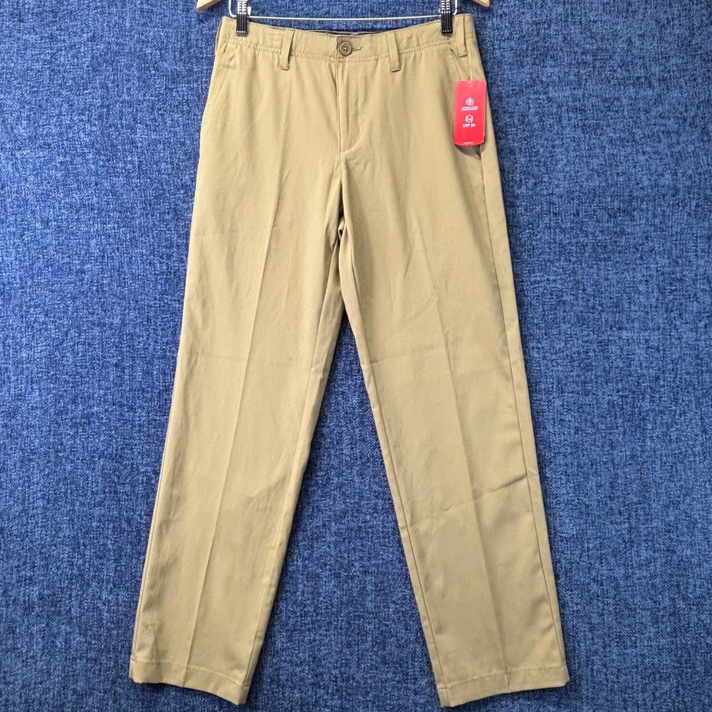 BCG Golf Pants Mens 30x30 Khaki Twill Regular Fit UPF 30 Solid Twill Pant